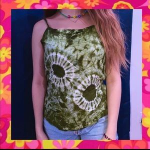Green Tie Dye Vintage Cami